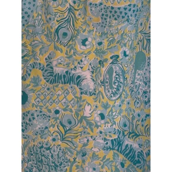 Vintage Reversible Wrap Skirt Colorful Butterflies Peacock Leopard Preppy Beachy - Picture 11 of 13